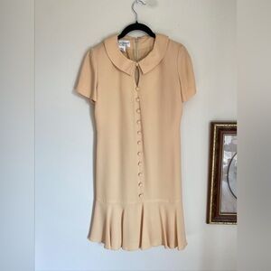 Vintage Donna Ricco New York Petite Yellow Dress